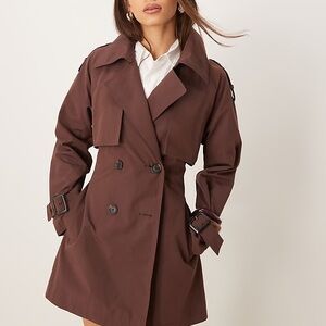 Abercrombie & Fitch Dark Brown Trench Coat